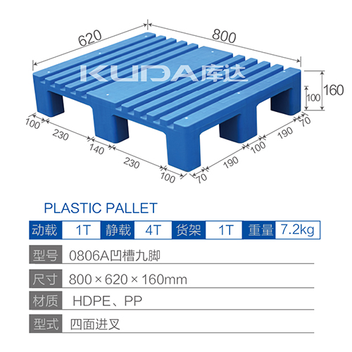 0806凹槽九脚塑料华亿在线