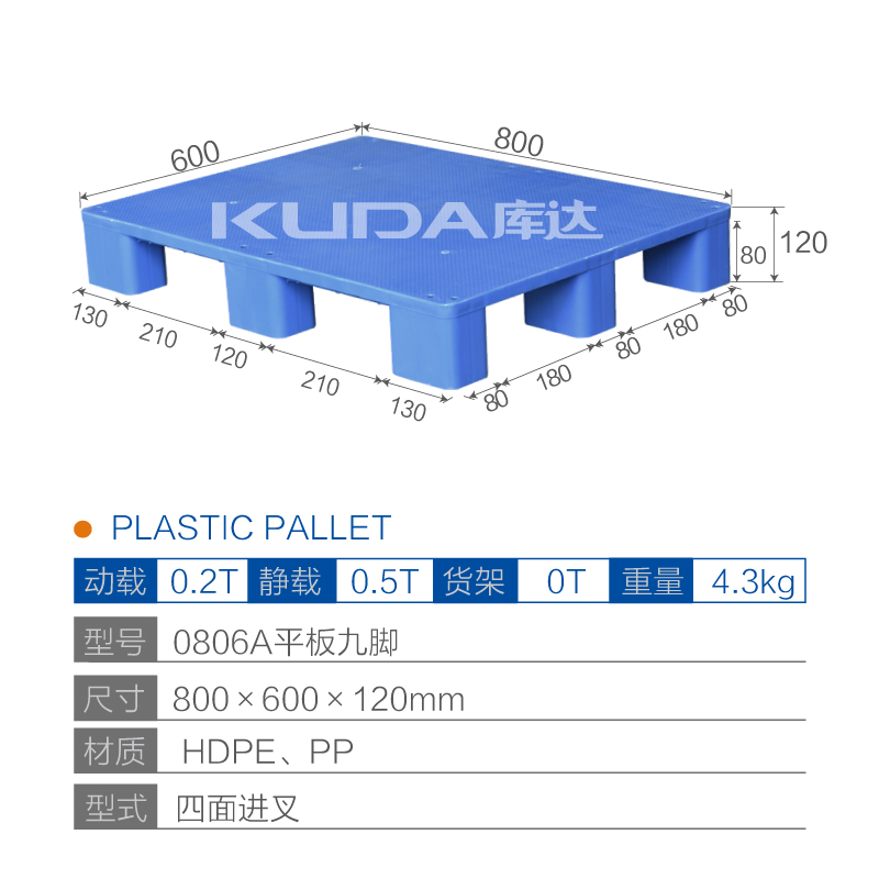 0806平板九脚塑料华亿在线