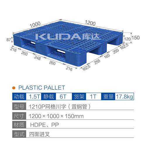1210P网格川字（置钢管）塑料华亿在线