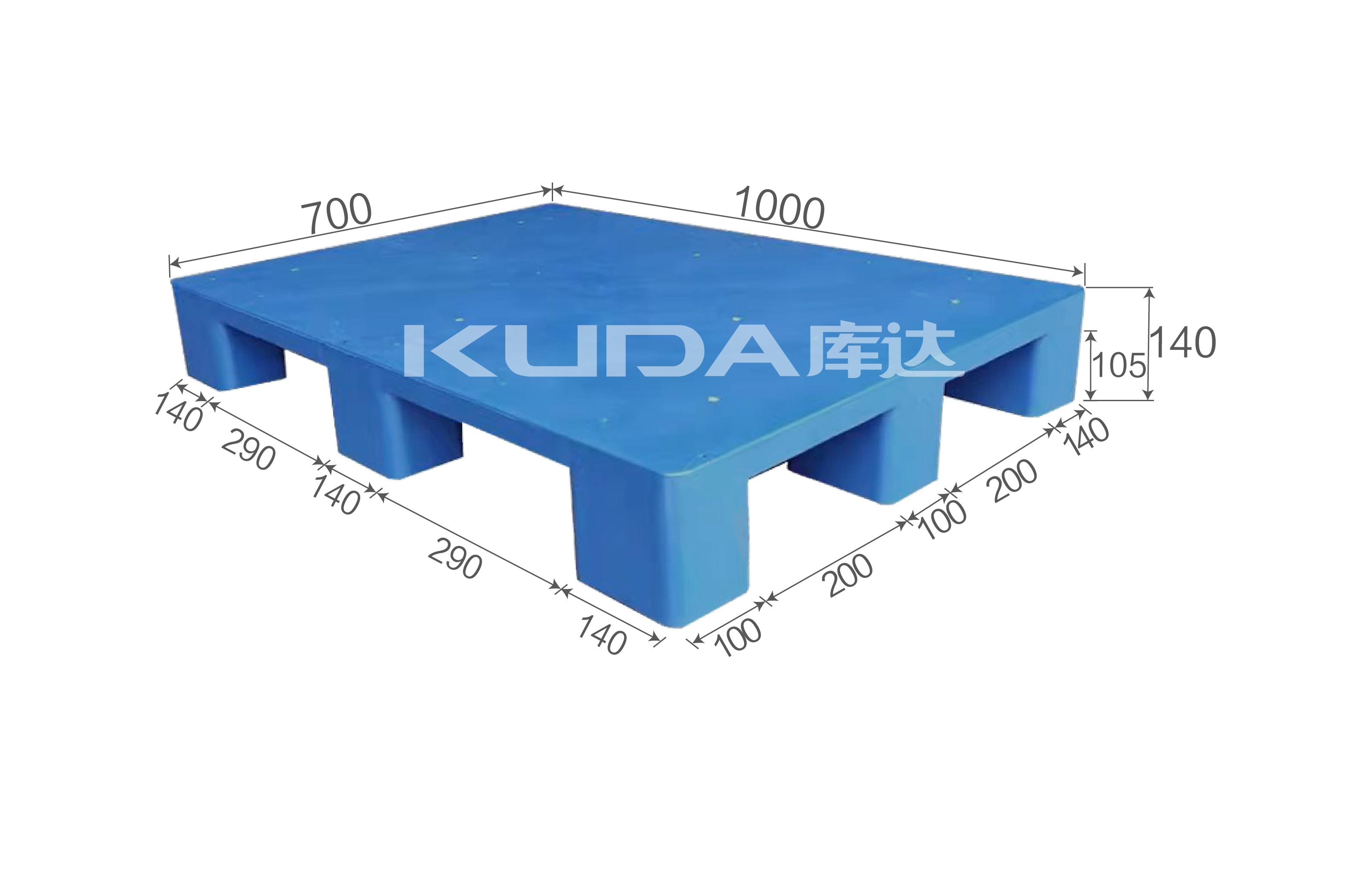 1007A平板九脚（置钢管）塑料华亿在线