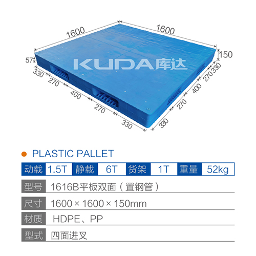 1616B平板双面（置钢管）塑料华亿在线