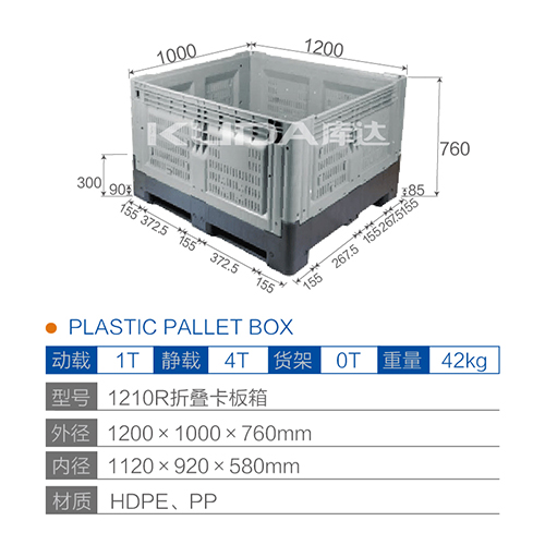 1210R折叠卡板箱
