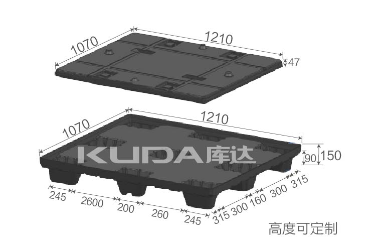 121107A塑料围板箱